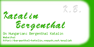 katalin bergenthal business card